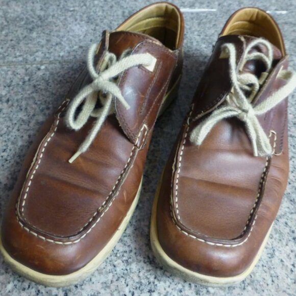 Bally Fiord Brown Leather lace up Loafers Oxfords - Picture 1 of 5